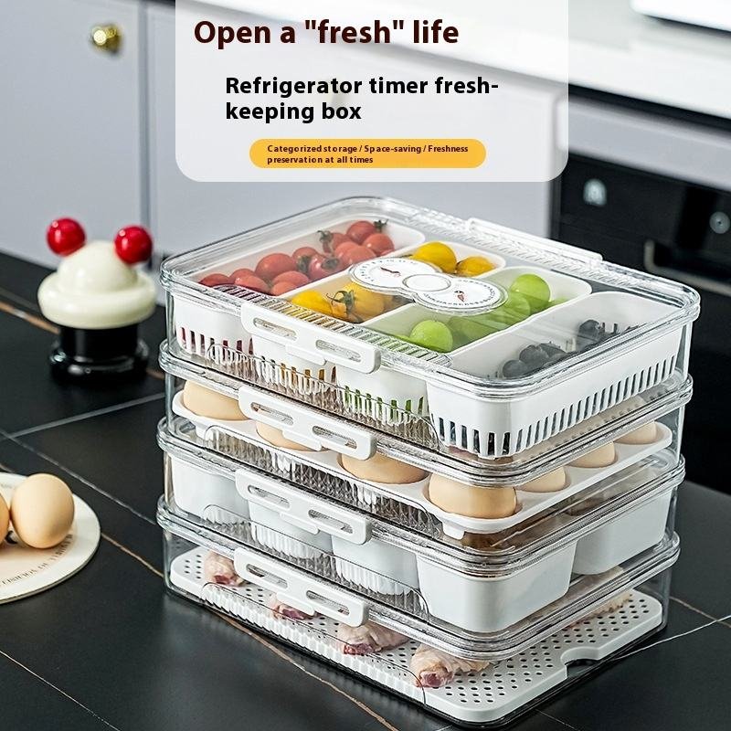 H595df33e07c14e86b21442c267d431fcq Plastic Fresh-Keeper Storage Box - Image 1